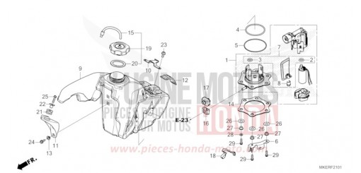 RESERVOIR A CARBURANT (CRF450RX) CRF450RXR de 2024